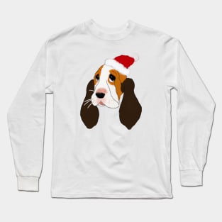 Cute Basset Hound Drawing Long Sleeve T-Shirt